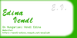 edina vendl business card